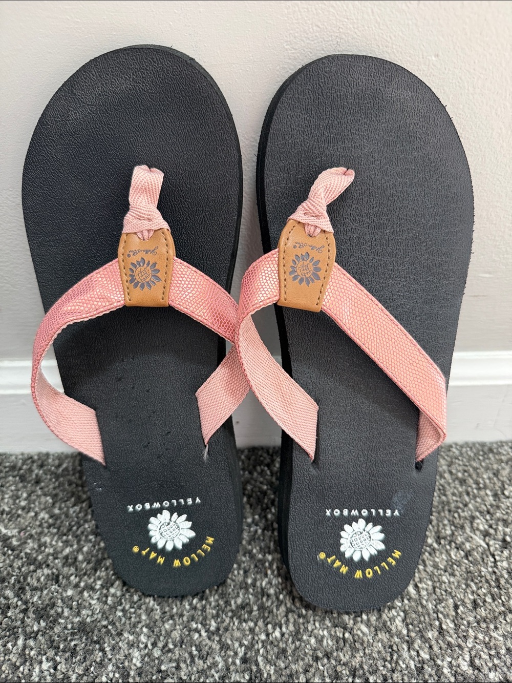 Yellow Box Pink and Black Women's Sandals